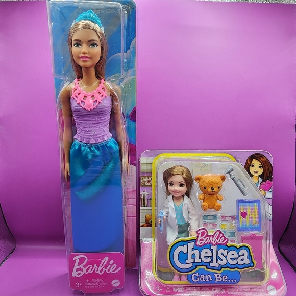 Mattel Other - New- 2021 Barbie Dreamtopia Doll & Chelsea Can Be Veterinarian - Sealed